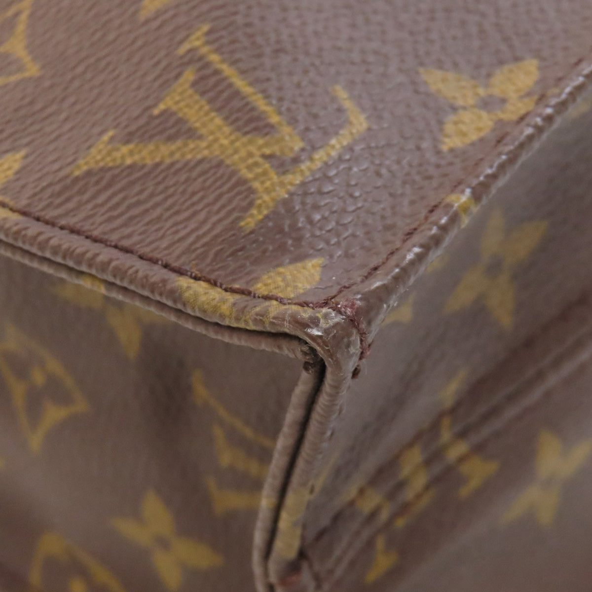LOUIS VUITTON Handbag M51140 Monogram canvas Brown Sac Plat Women Used Authentic