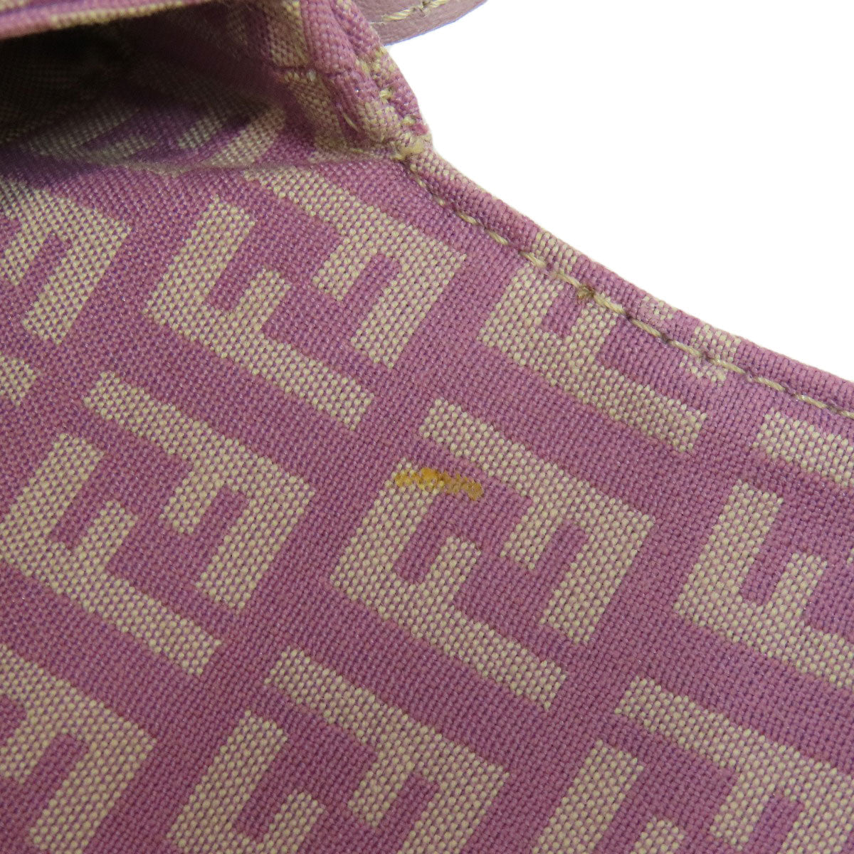 FENDI Shoulder Bag canvas purple Zucca Pattern