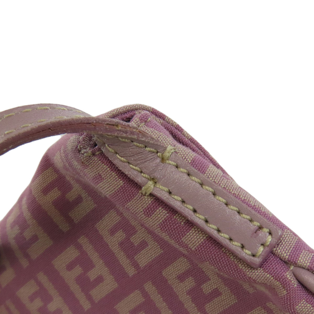 FENDI Shoulder Bag canvas purple Zucca Pattern