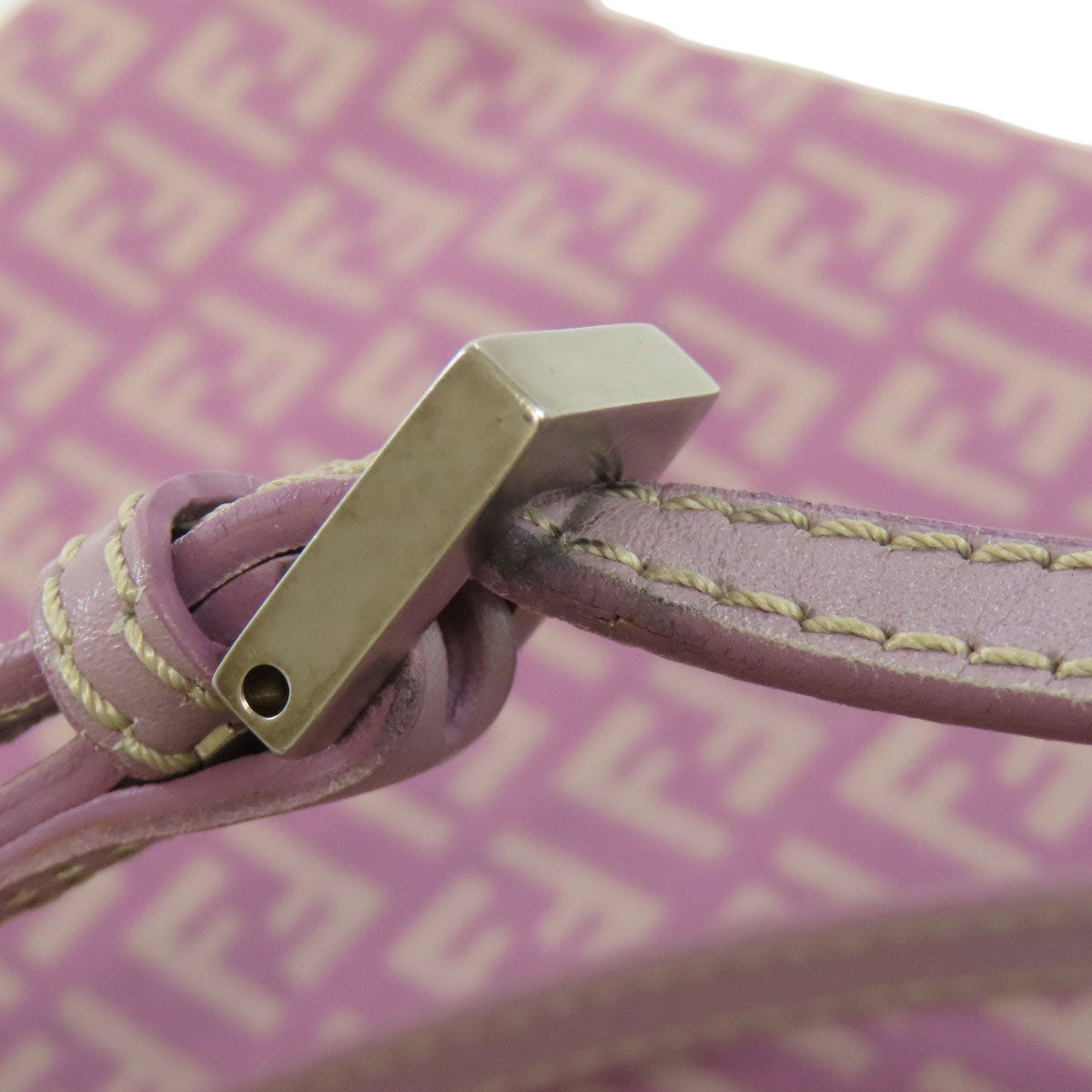 FENDI Shoulder Bag canvas purple Zucca Pattern