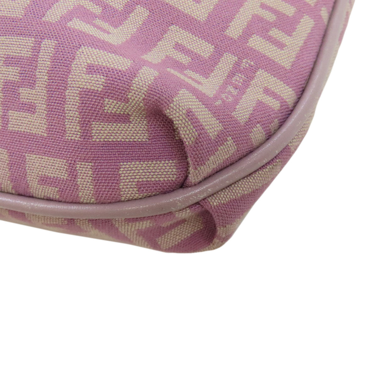FENDI Shoulder Bag canvas purple Zucca Pattern