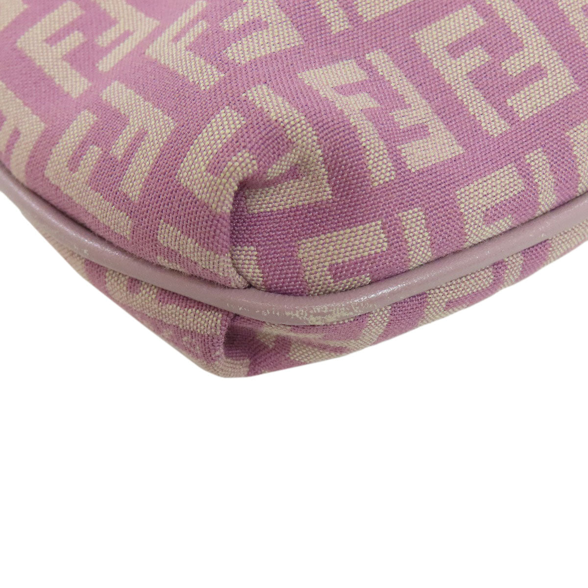 FENDI Shoulder Bag canvas purple Zucca Pattern