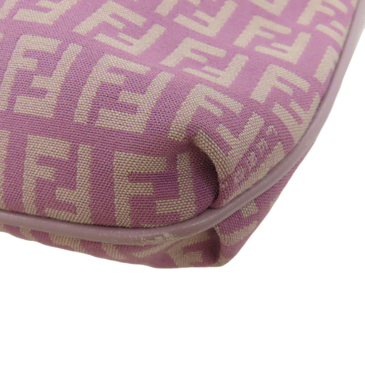 FENDI Shoulder Bag canvas purple Zucca Pattern