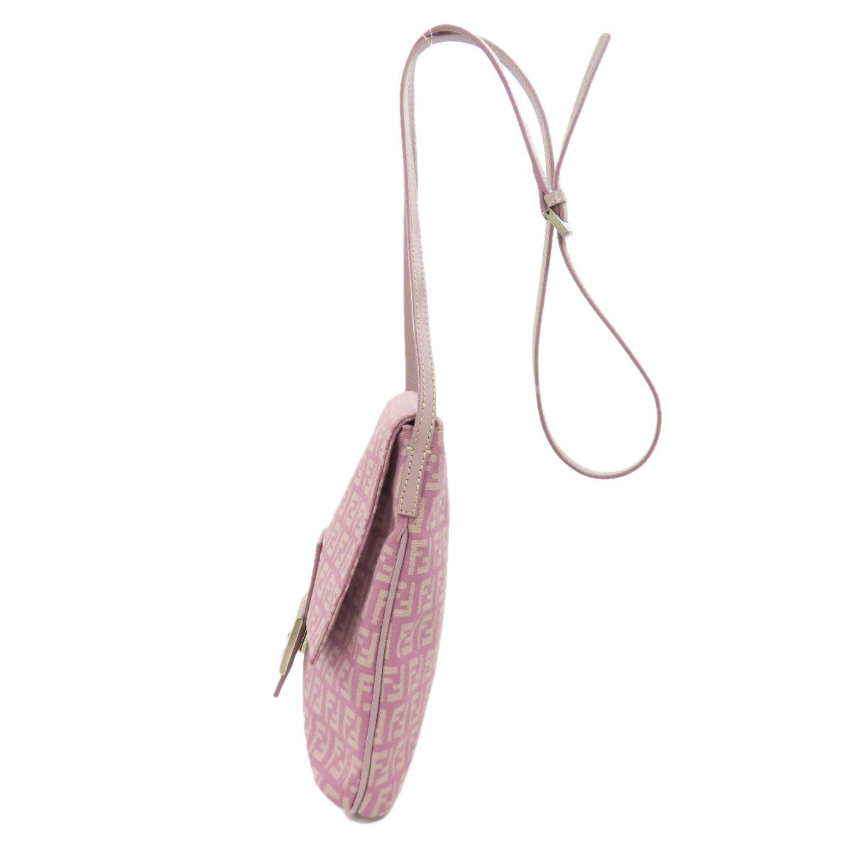 FENDI Shoulder Bag canvas purple Zucca Pattern