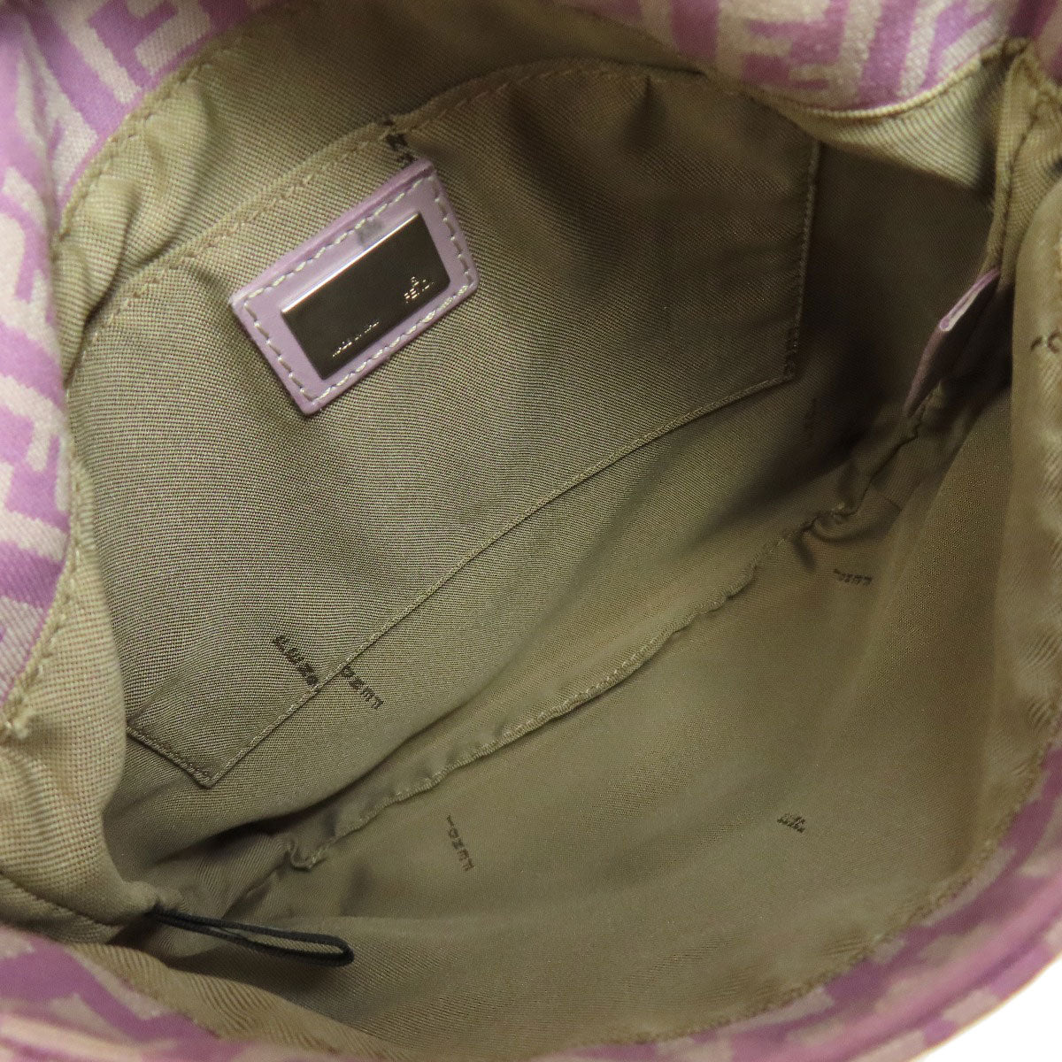 FENDI Shoulder Bag canvas purple Zucca Pattern