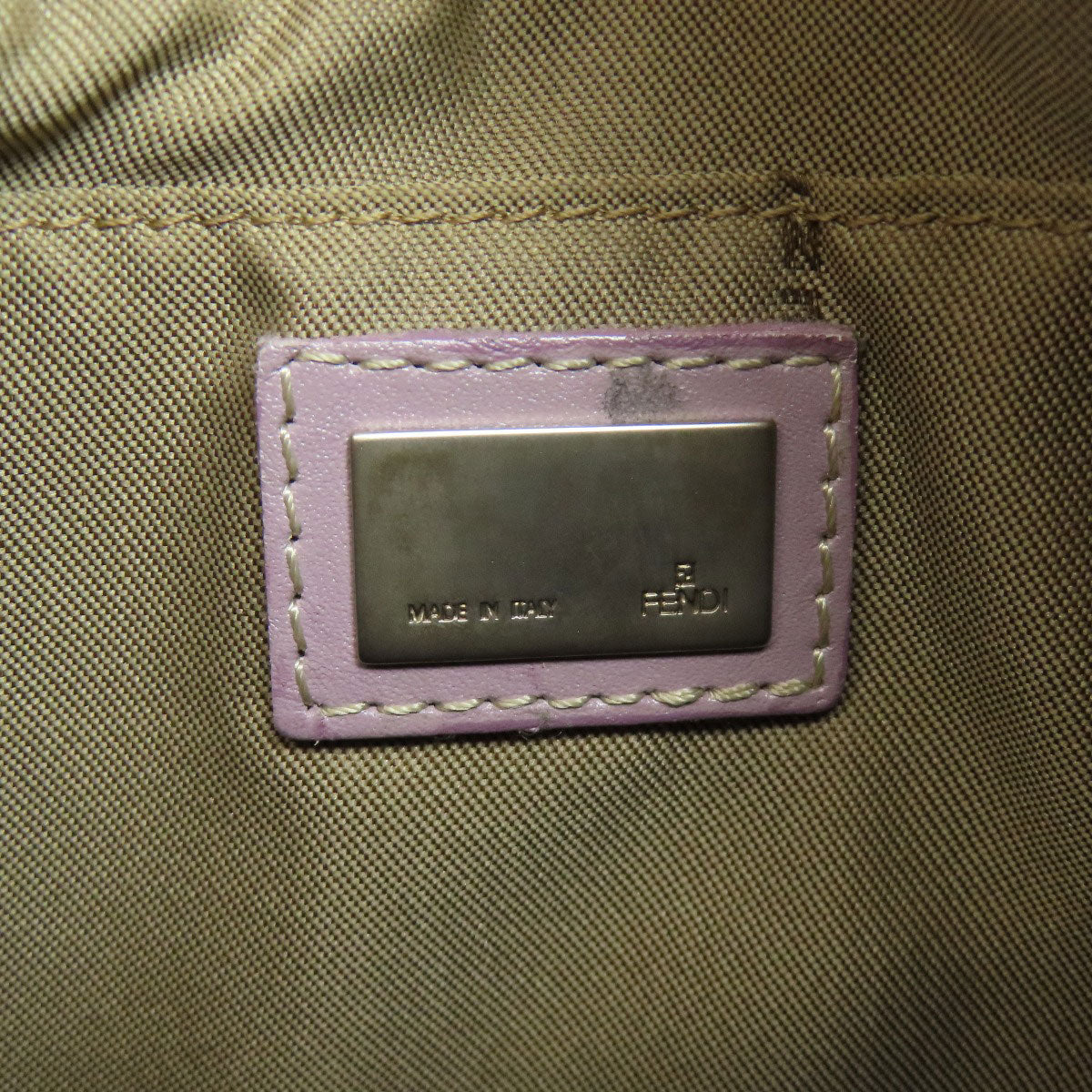 FENDI Shoulder Bag canvas purple Zucca Pattern