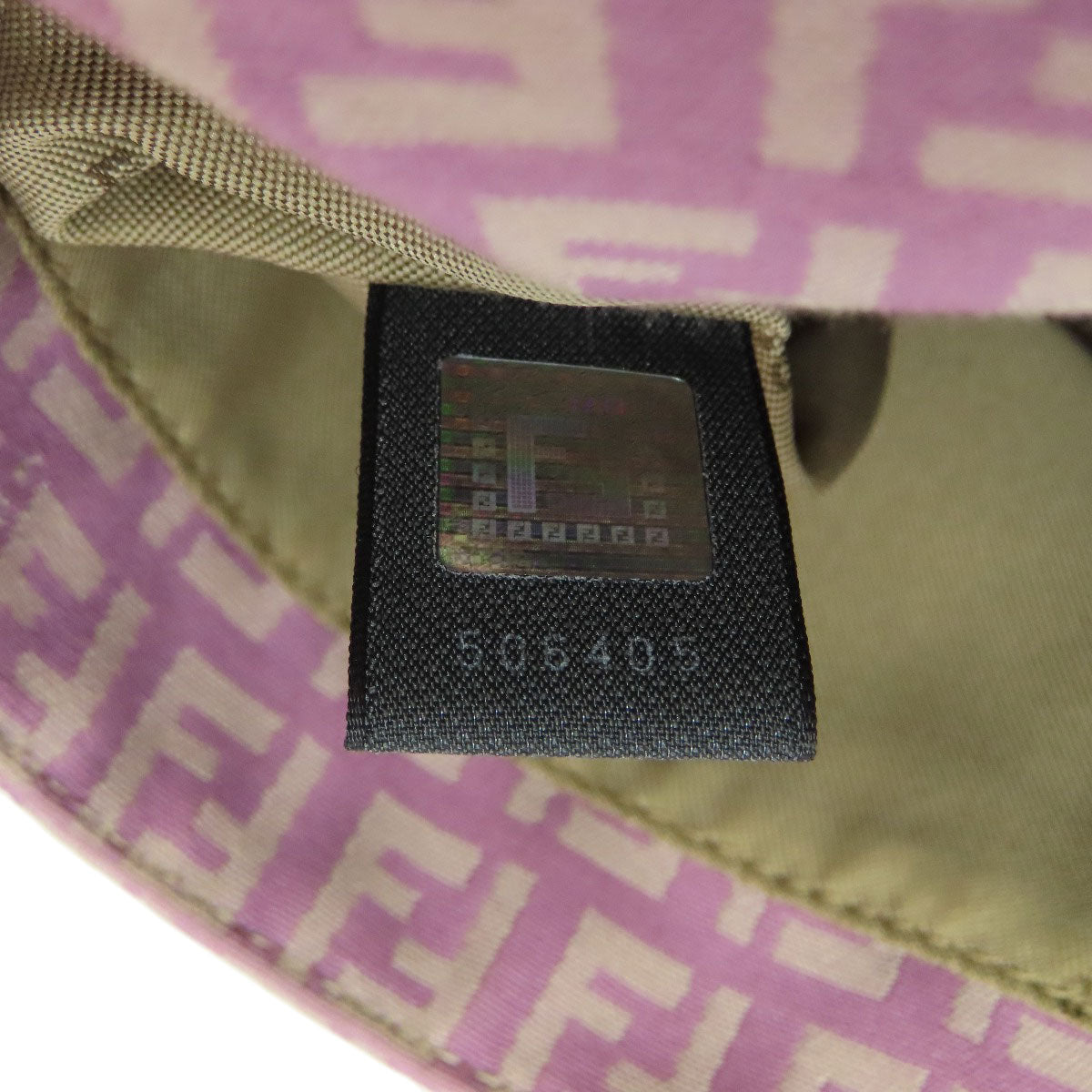 FENDI Shoulder Bag canvas purple Zucca Pattern