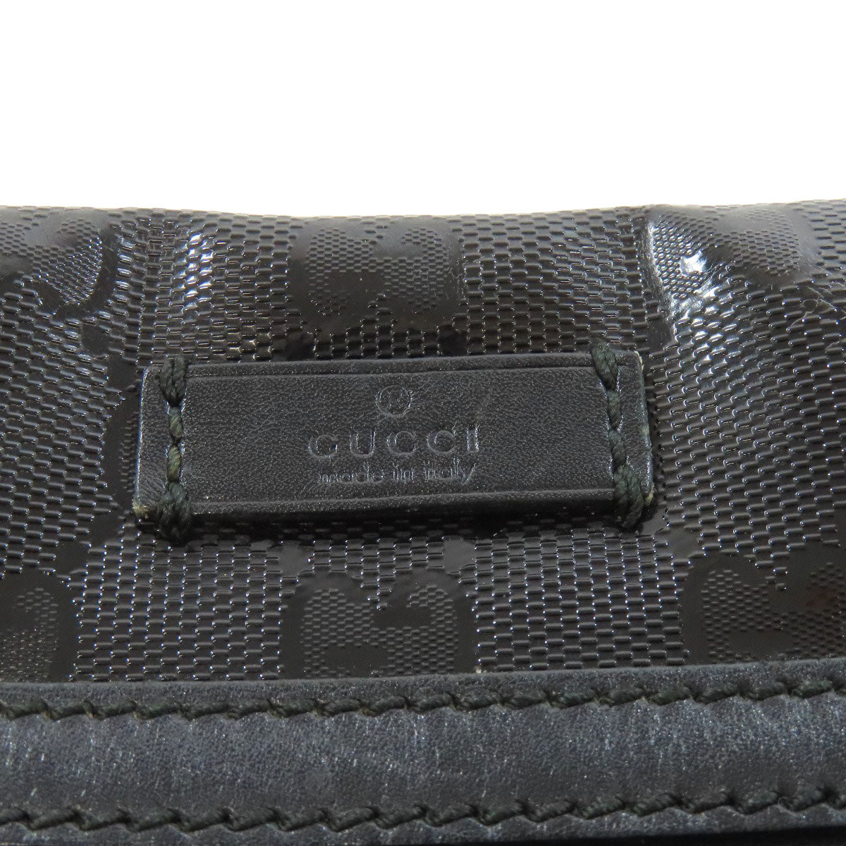 GUCCI Shoulder Bag 211107 PVC black GG implementation