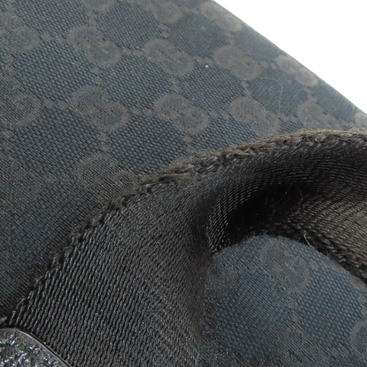 GUCCI Tote Bag 145758 canvas black GG Women Used Authentic