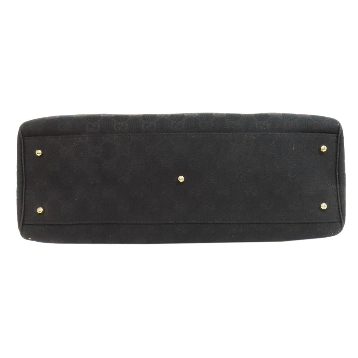 GUCCI Tote Bag 145758 canvas black GG Women Used Authentic