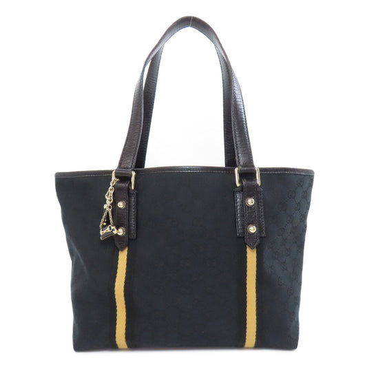 GUCCI Handbag 137396 canvas black GG Women Used Authentic