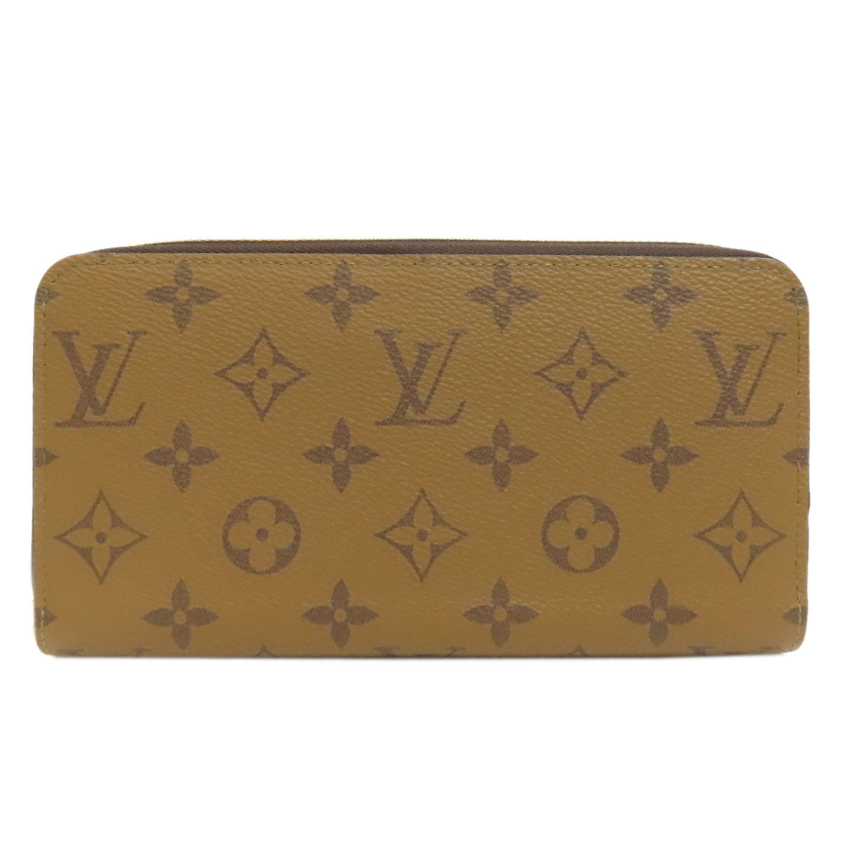 LOUIS VUITTON Long Wallet Purse M82444 Monogram reverse Brown Zippy wallet Women Used Authentic