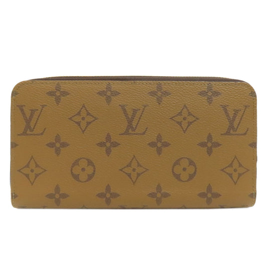 LOUIS VUITTON Long Wallet Purse M82444 Monogram reverse Brown Zippy wallet Women Used Authentic