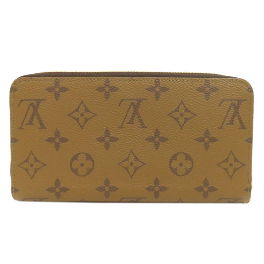 LOUIS VUITTON Long Wallet Purse M82444 Monogram reverse Brown Zippy wallet Women Used Authentic