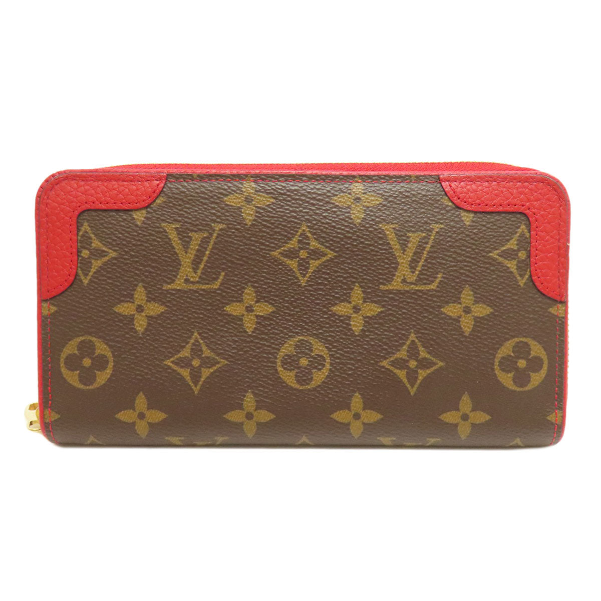 LOUIS VUITTON Long Wallet Purse M61854 Monogram canvas Brown Zippy Wallet Retiro