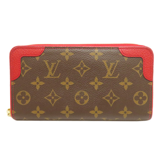 LOUIS VUITTON Long Wallet Purse M61854 Monogram canvas Brown Zippy Wallet Retiro
