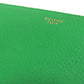 CELINE Long Wallet Purse leather green logo Women Used Authentic