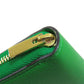 CELINE Long Wallet Purse leather green logo Women Used Authentic