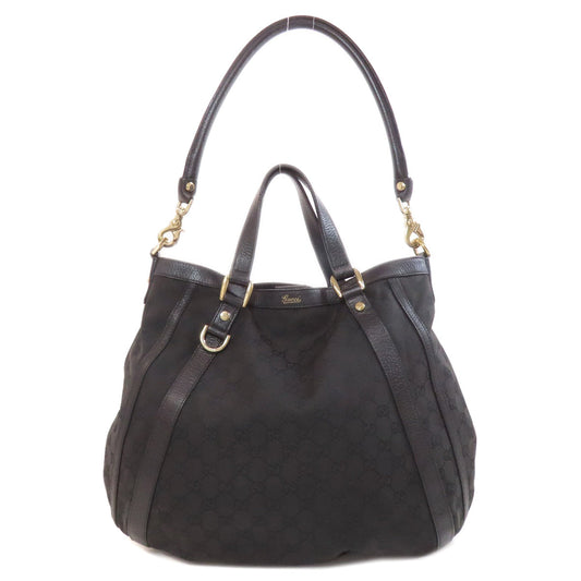 GUCCI Handbag 130734 canvas black GG 2WAY