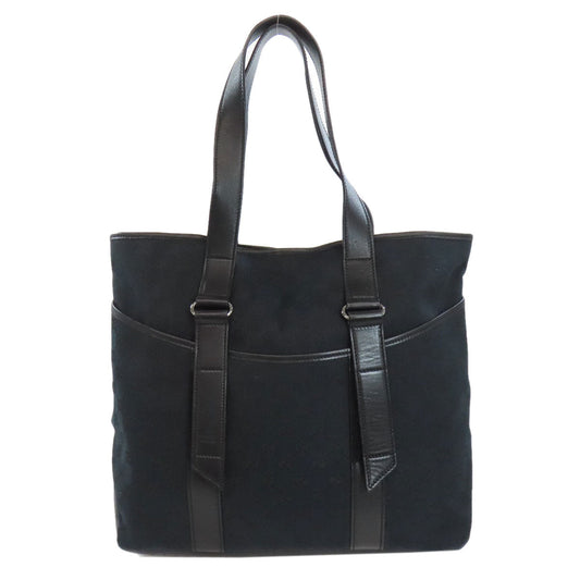 GUCCI Tote Bag 145971 canvas black GG pattern Women Used Authentic