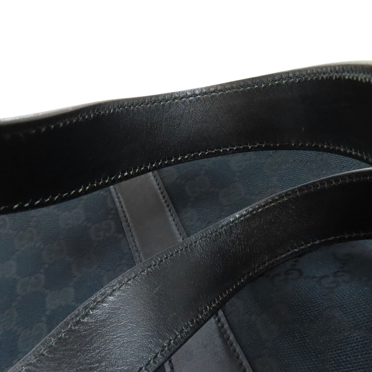 GUCCI Tote Bag 145971 canvas black GG pattern Women Used Authentic