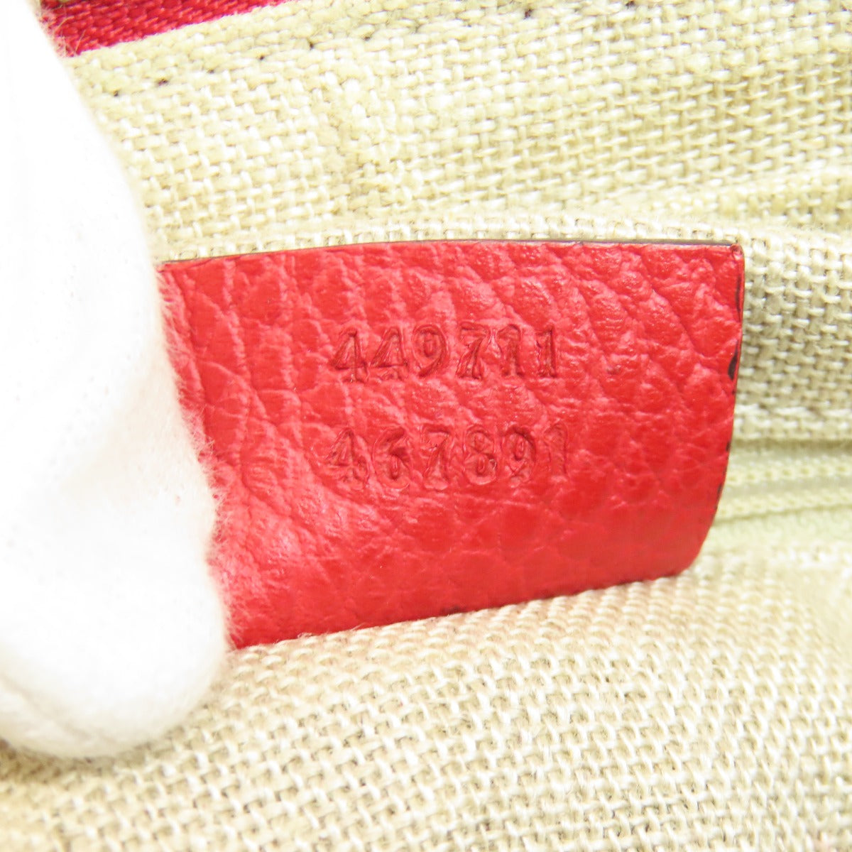 GUCCI Handbag 449711 leather Red Interlocking G outlet