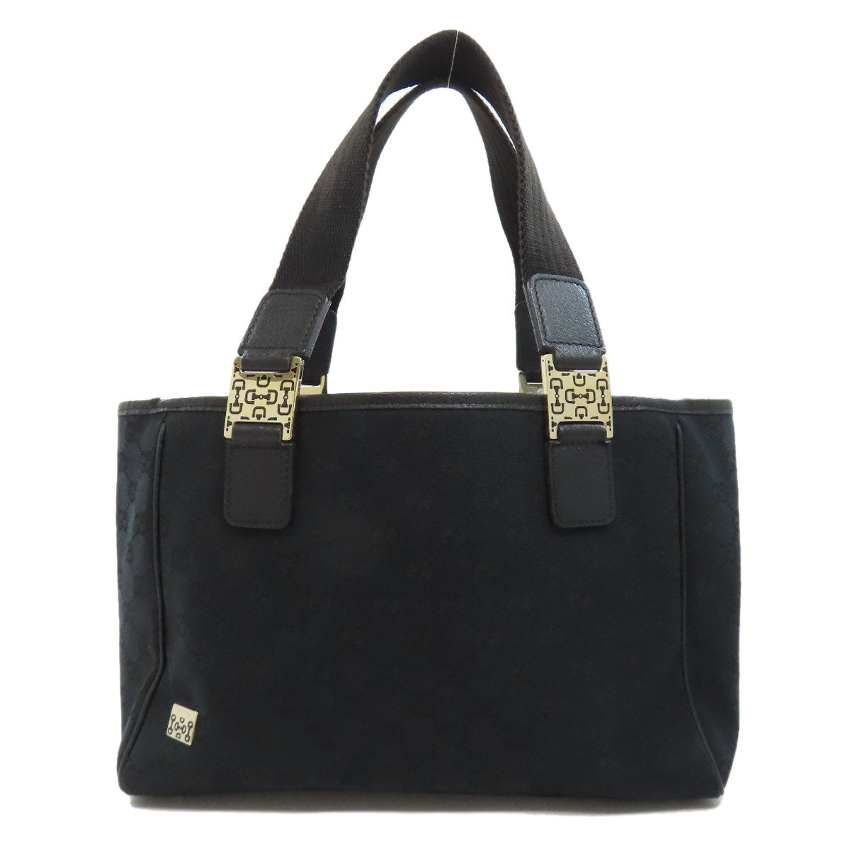 GUCCI Handbag 145810 canvas black GG pattern Women Used Authentic