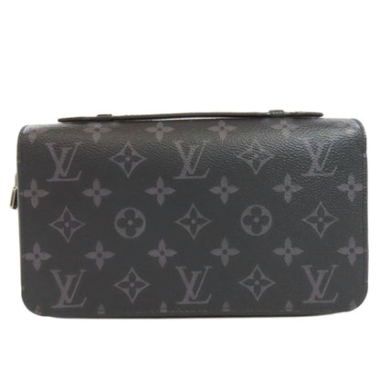 LOUIS VUITTON business bag M61698 Monogram Eclipse gray Zippy XL mens Used Authentic