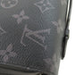 LOUIS VUITTON business bag M61698 Monogram Eclipse gray Zippy XL mens Used Authentic