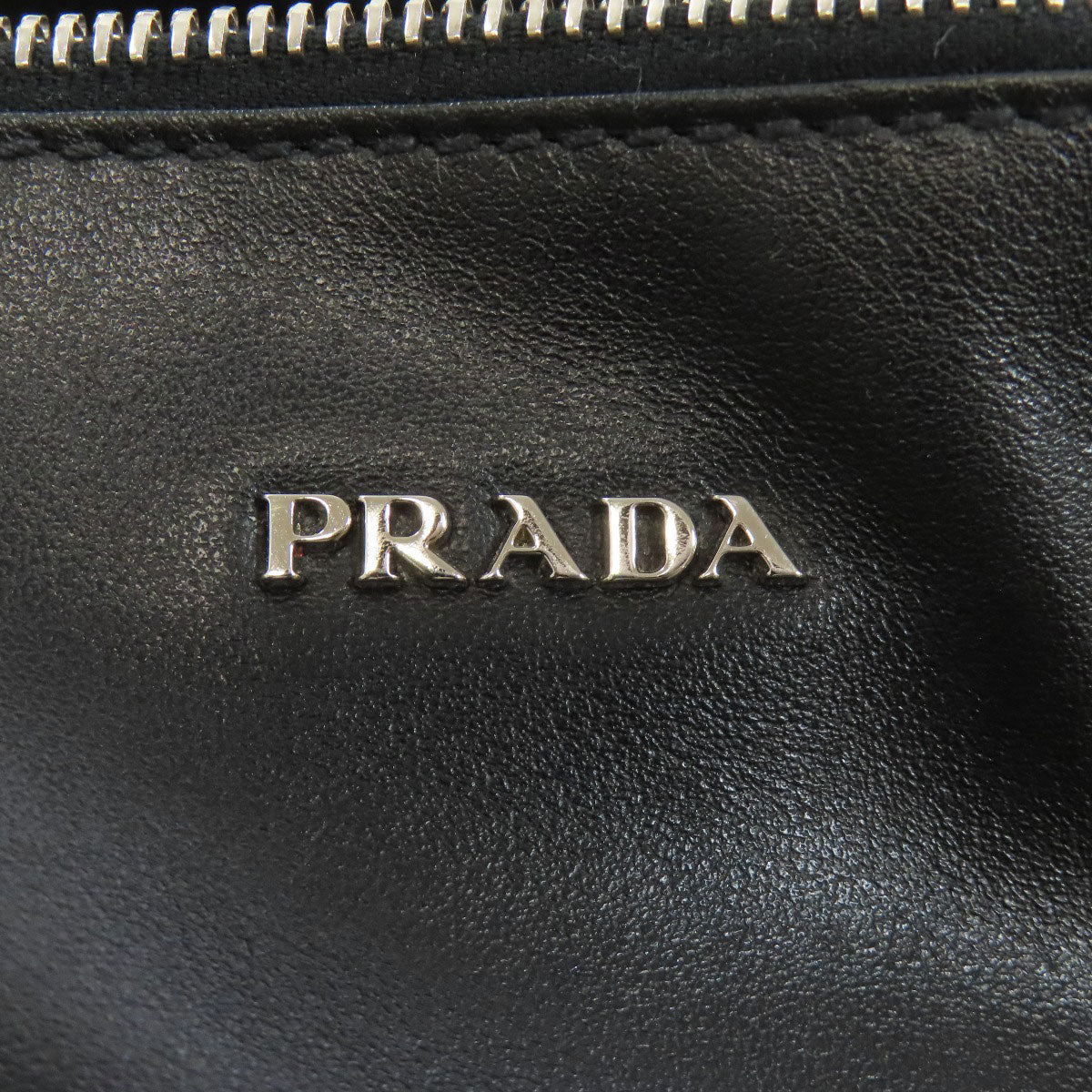 PRADA Tote Bag 1BG002 Calfskin black logo