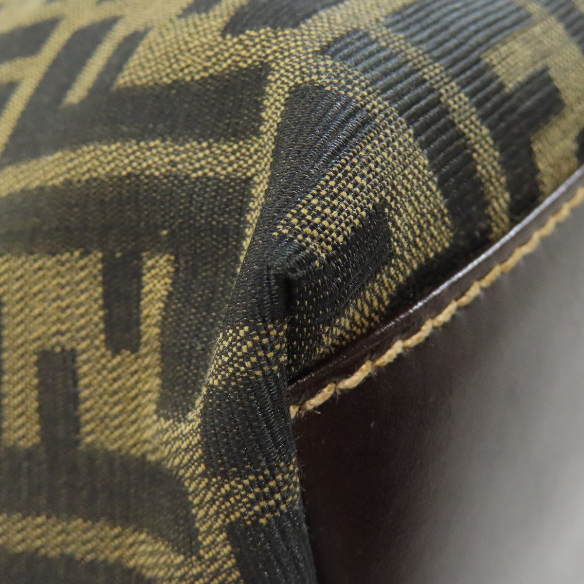 FENDI Handbag canvas Brown Zucca Pattern 2WAY Women Used Authentic