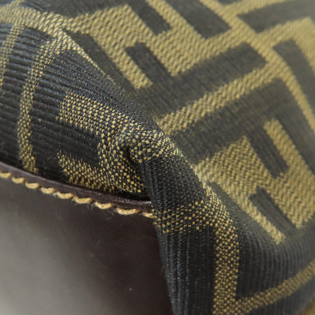 FENDI Handbag canvas Brown Zucca Pattern 2WAY Women Used Authentic