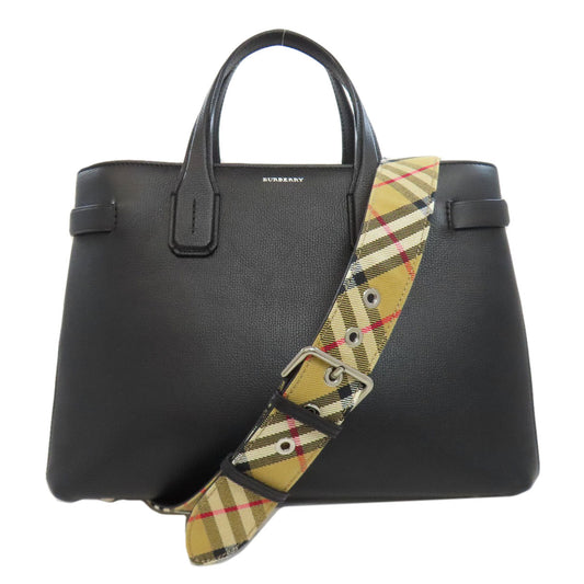BURBERRY Handbag leather black 2WAY
