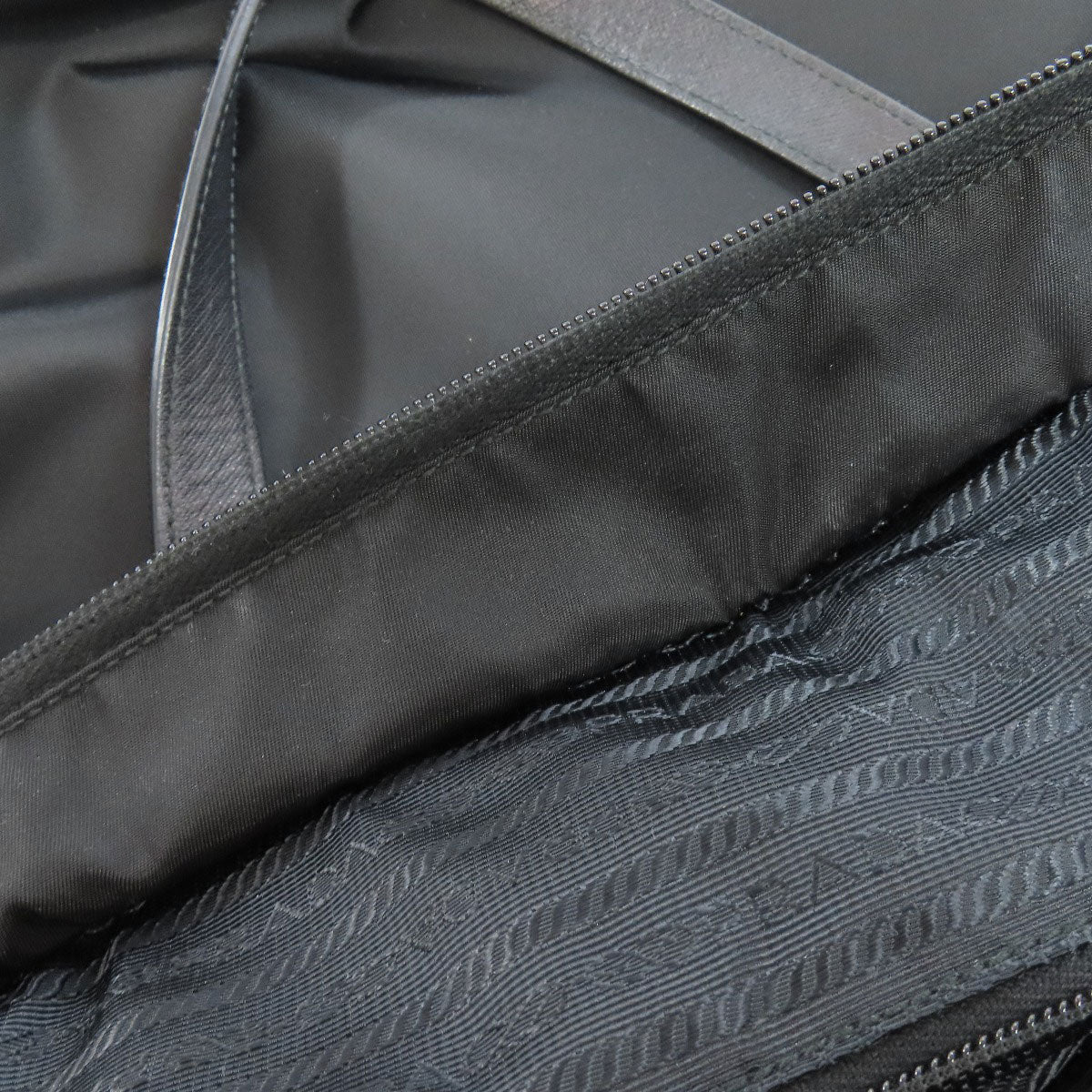 PRADA Tote Bag Nylon black logoMetal 2WAY