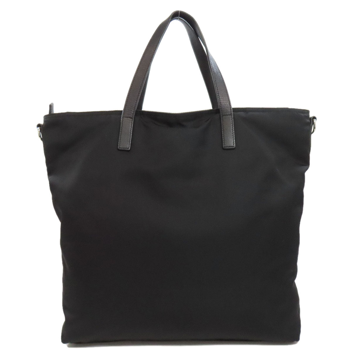 PRADA Tote Bag Nylon black logoMetal 2WAY