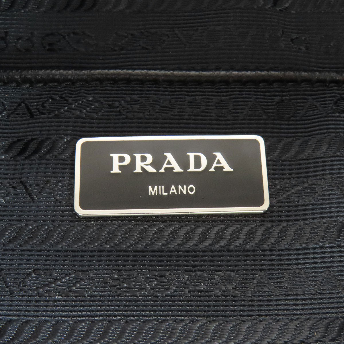 PRADA Tote Bag Nylon black logoMetal 2WAY