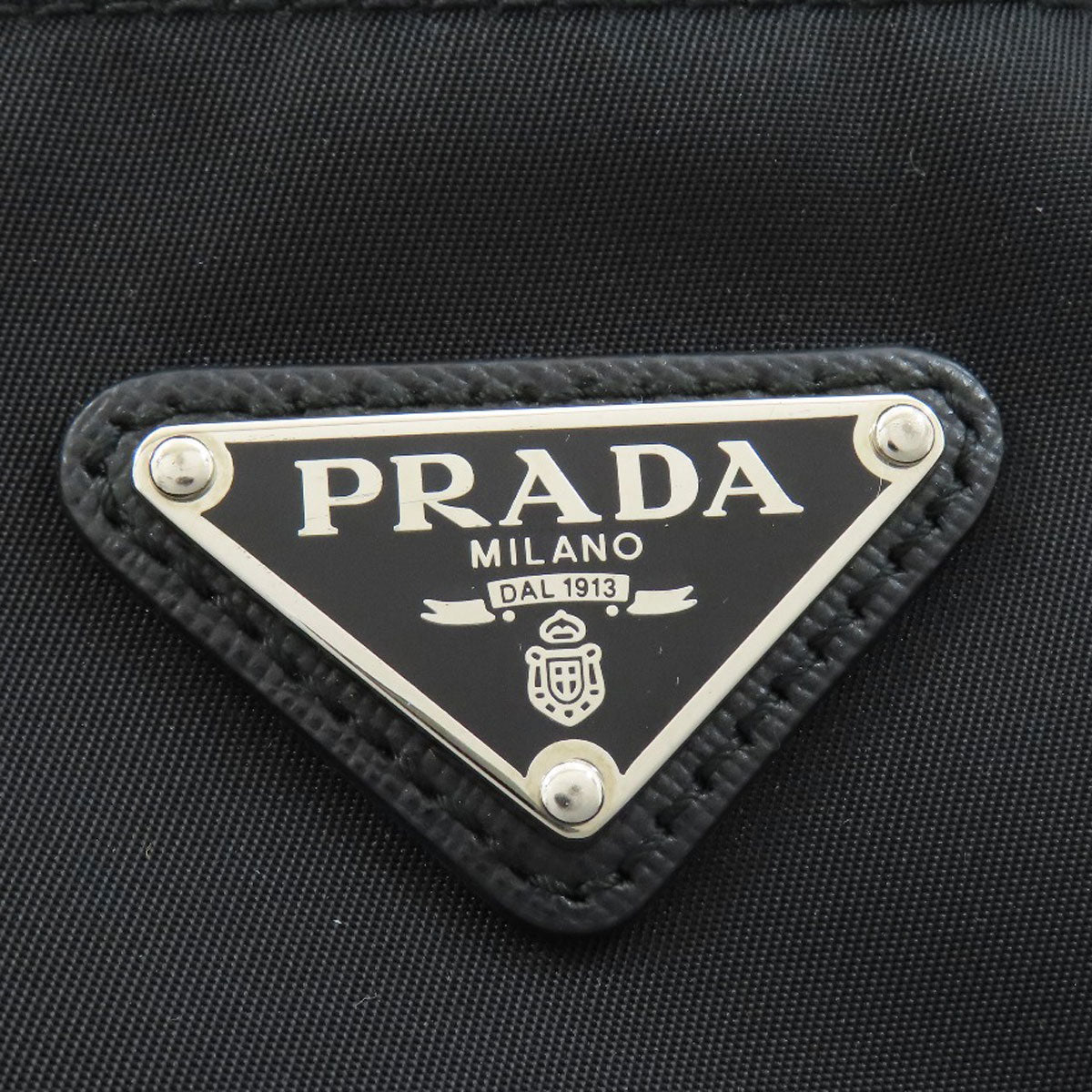 PRADA Tote Bag Nylon black logoMetal 2WAY