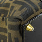 FENDI Handbag canvas Brown Zucca Pattern Women Used Authentic