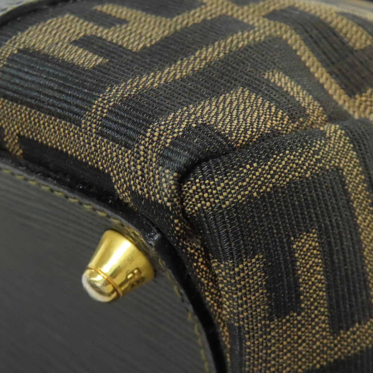 FENDI Handbag canvas Brown Zucca Pattern Women Used Authentic
