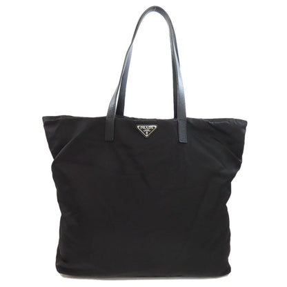 PRADA Tote Bag Nylon black logoMetal Women Used Authentic