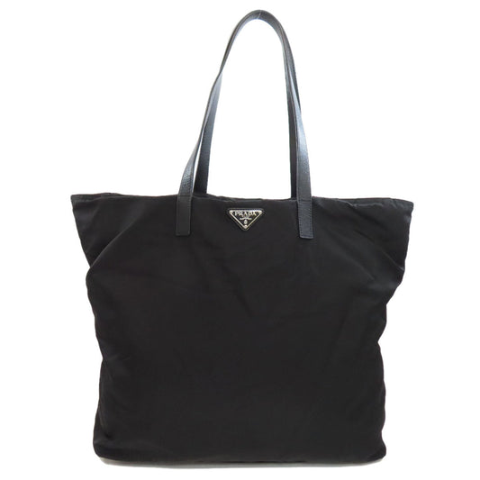 PRADA Tote Bag Nylon black logoMetal Women Used Authentic
