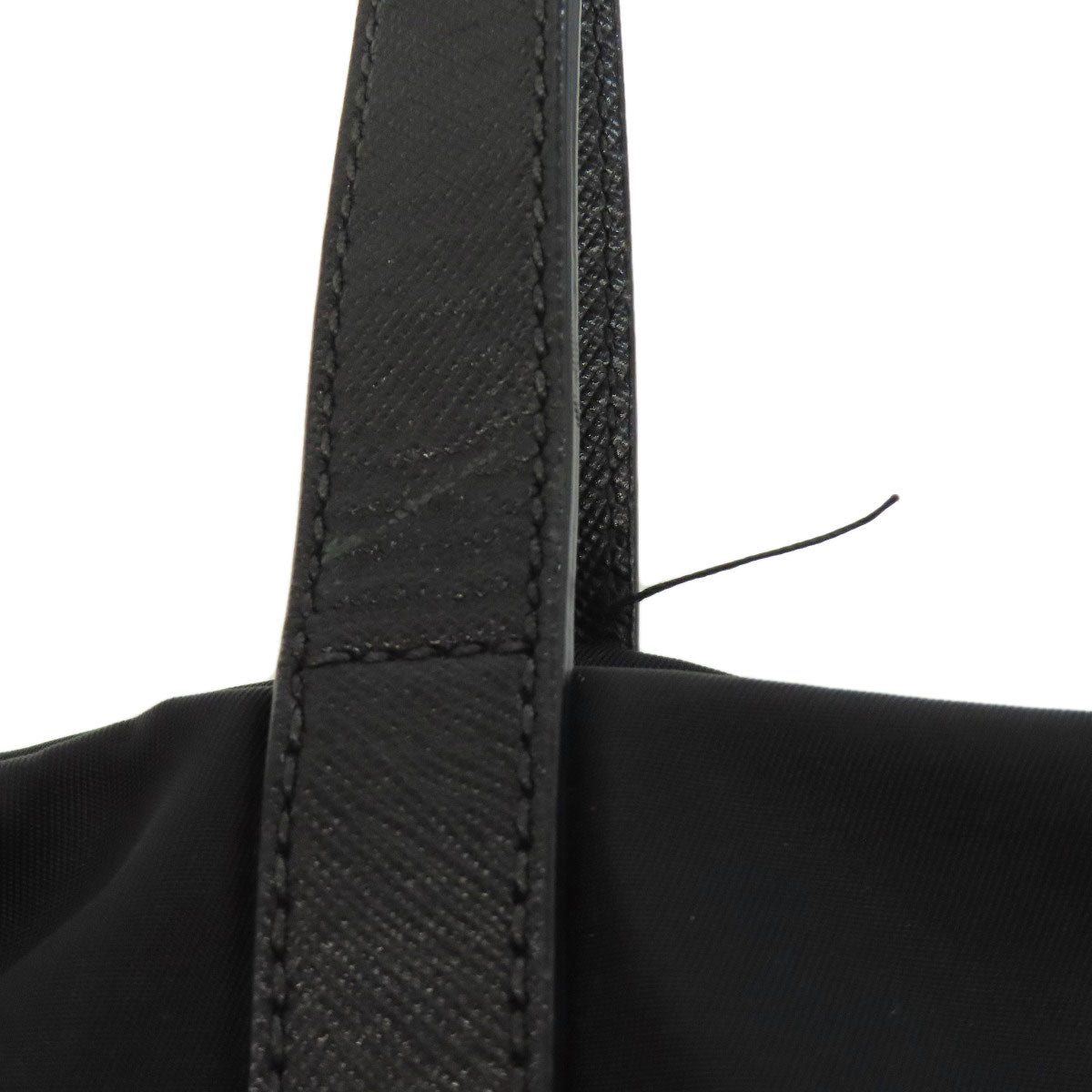 PRADA Tote Bag Nylon black logoMetal Women Used Authentic