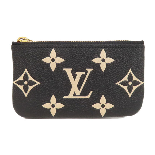LOUIS VUITTON Coin case M80885 Empreinte, Bicolor Monogram black Card Key case Key holder Pochette Cle Women Used Authentic