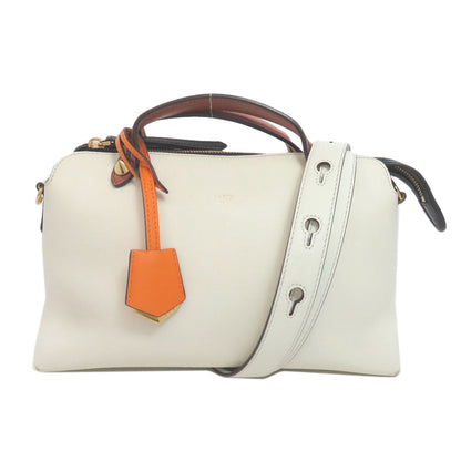 FENDI Handbag Calfskin white By the way 2WAY