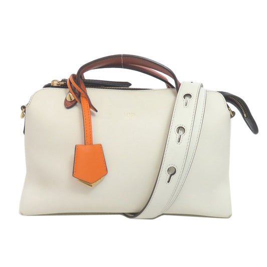 FENDI Handbag Calfskin white By the way 2WAY
