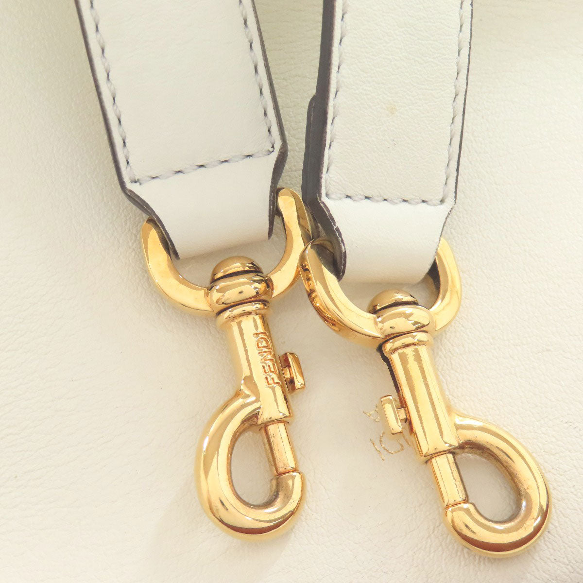 FENDI Handbag Calfskin white By the way 2WAY