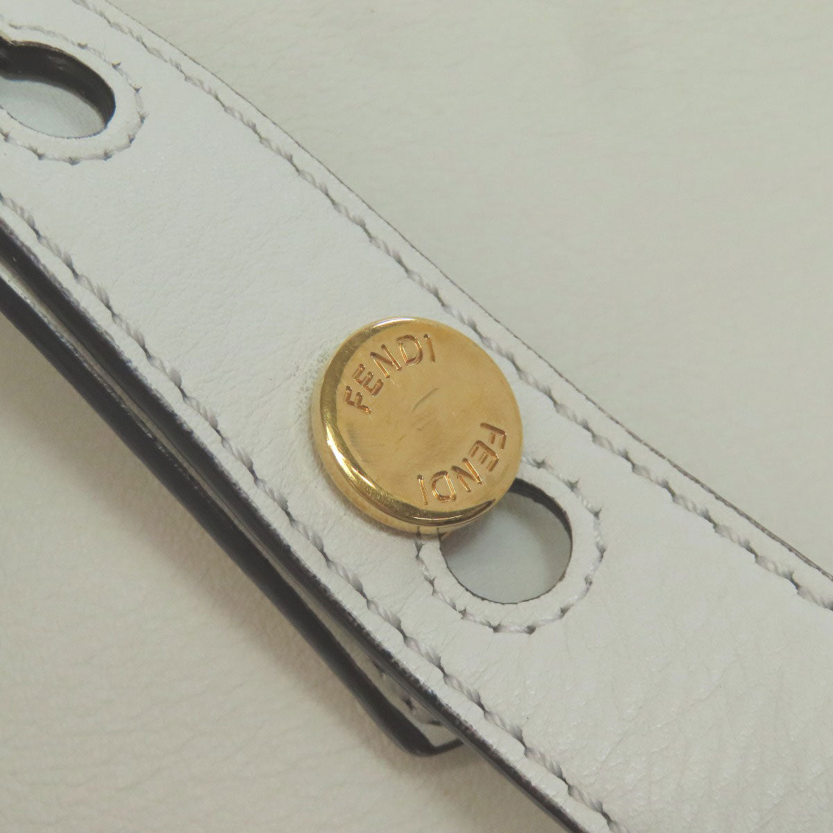 FENDI Handbag Calfskin white By the way 2WAY