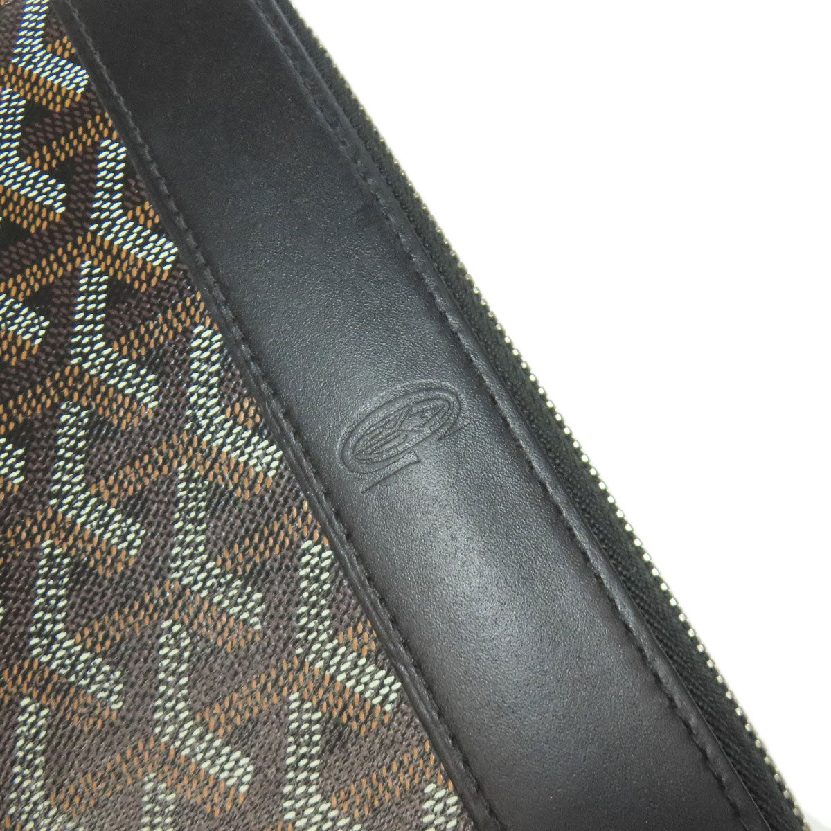 GOYARD Long Wallet Purse PVC black Matignon GM Women Used Authentic