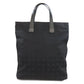 CHANEL Tote Bag Nylon jacquard black New travel line Women Used Authentic