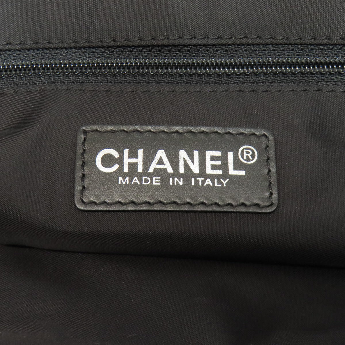 CHANEL Tote Bag Nylon jacquard black New travel line Women Used Authentic